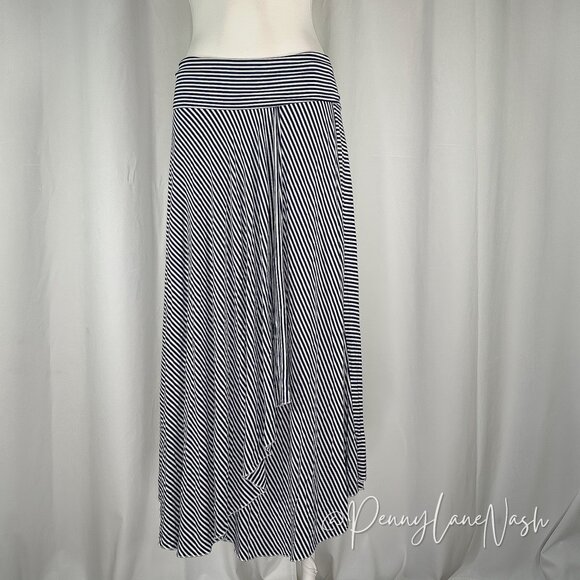 Chelsea & Theodore Dresses & Skirts - Chelsea & Theodore Striped Faux Wrap Skirt Size Small
